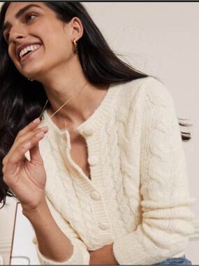 BODEN CLAIRE CARDIGAN - IVORY